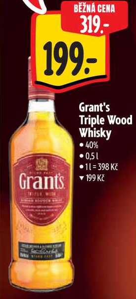 Grant's Triple Wood Whisky, 0,5 l