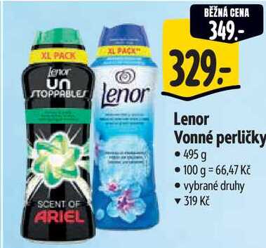 Lenor Vonné perličky, 495 g 