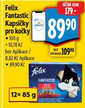 Felix Fantastic Kapsičky pro kočky, 12x 85 g
