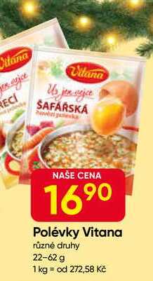 Vitana polévky různé druhy 22-62 g