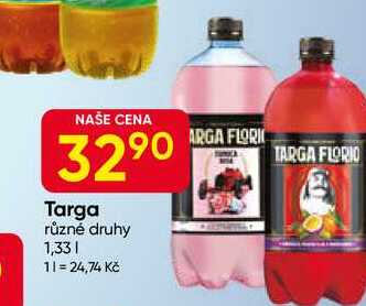 Targa různé druhy 1,33l