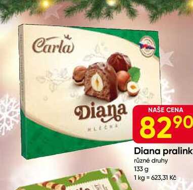 Diana pralinky různé druhy 133 g 