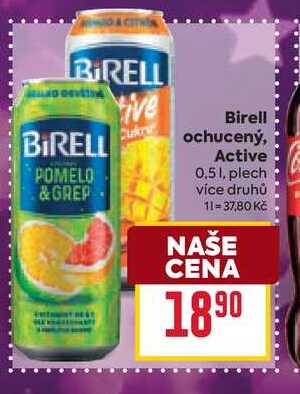 Birell ochucený, Active 0,51, plech