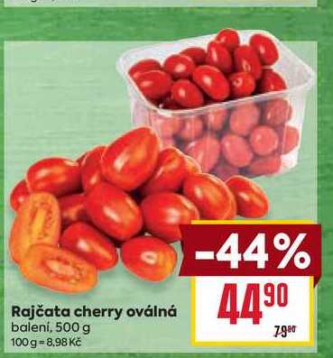 Rajčata cherry oválná balení, 500 g 
