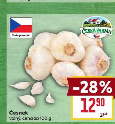 Česnek volný, cena za 100g