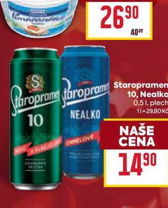 Staropramen Nealko 0,5 1. plech