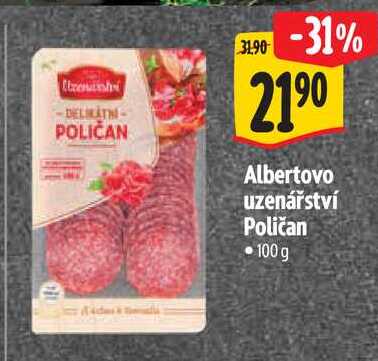 Albertovo uzenářství Poličan, 100 g 