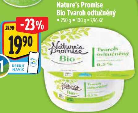 Nature's Promise Bio Tvaroh odtučněný, 250 g