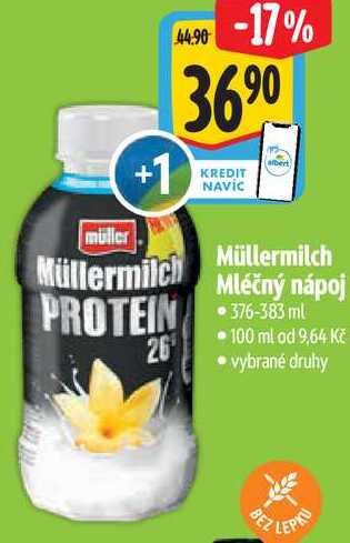 Müllermilch Mléčný nápoj, 376-383 ml 