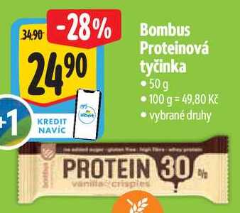 Bombus Proteinová tyčinka, 50 g