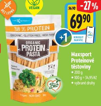 Maxsport Proteinové těstoviny, 200 g