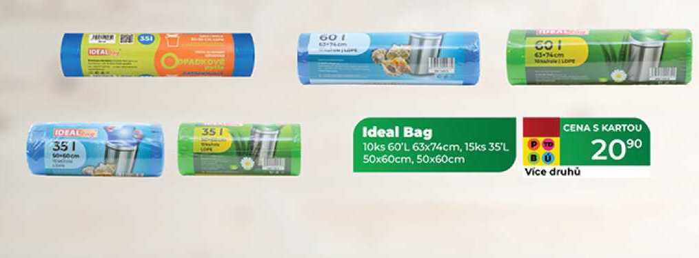 Ideal Bag 10ks 60'L 63x74cm, 15ks 35'L 50х60см, 50х60сm
