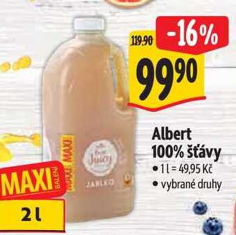 Albert 100% šťávy, 2 l