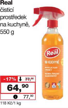 Real čisticí prostředek na kuchyně, 550 g 