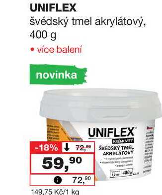 UNIFLEX švédský tmel akrylátový, 400 g 
