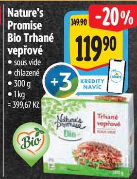 Nature's Promise Bio Trhané vepřové, 300 g