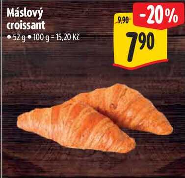 Máslový croissant, 52 g