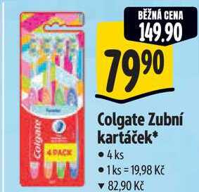 Colgate Zubní kartáček, 4 ks