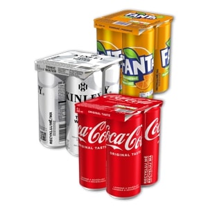 COCA COLA, FANTA, SPRITE, KINLEY