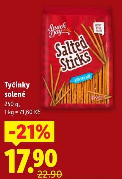 Tyčinky solené, 250 g