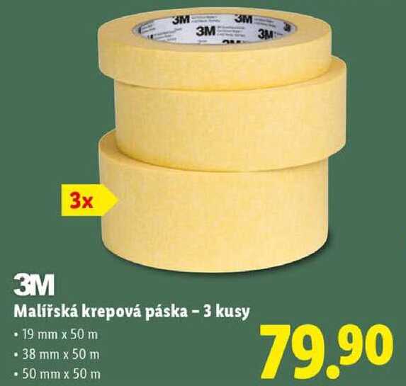 Malířská krepová páska - 3 kusy