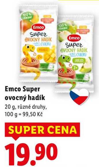Emco Super ovocný hadík, 20 g