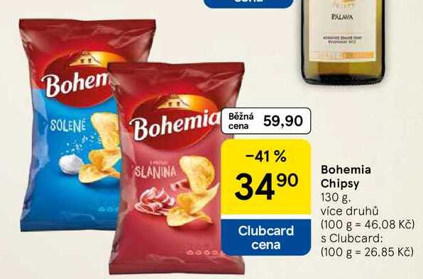 Bohemia Chipsy, 130 g 