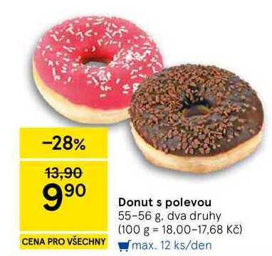 Donut s polevou, 55-56 g
