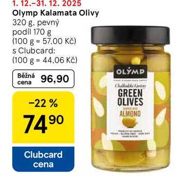 Olymp Kalamata Olivy, 320 g, pevný podíl 170 g 