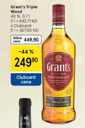 Grant's Triple Wood 40 %, 0.7 l
