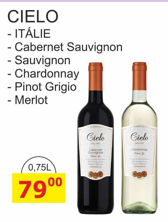 CIELO - ITÁLIE - Cabernet Sauvignon 0,75L 