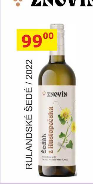 ZNOVÍN ZNOJMO 0,75l RULANDSKÉ ŠEDÉ / 2022