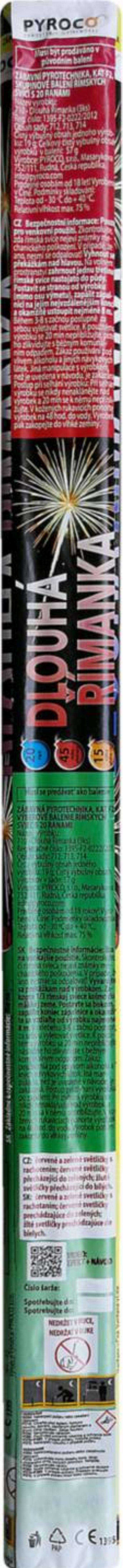 Dlouhá Římanka 20 různobarevných světliček