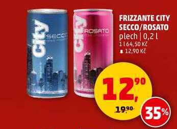 FRIZZANTE CITY SECCO plech, 0,2 l