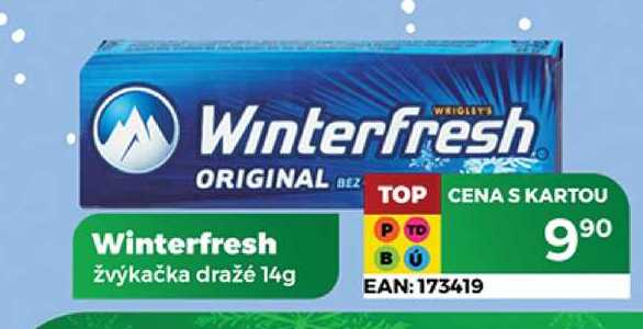 Winterfresh žvýkačka draže 14g 