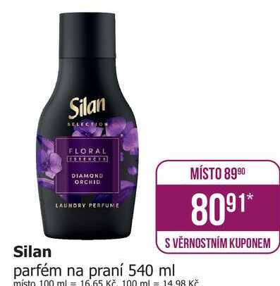 Silan parfém na praní 540 ml místo 