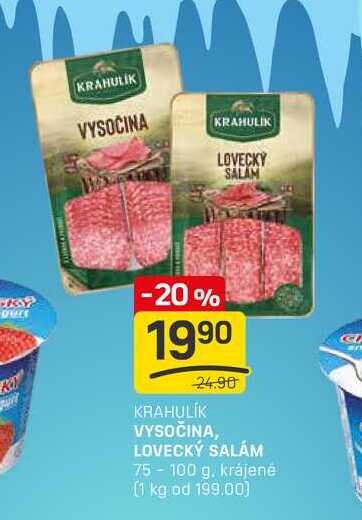 VYSOČINA, LOVECKÝ SALÁM 75-100 g