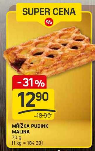 MŘÍŽKA PUDINK MALINA 70 g