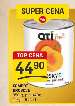 KOMPOT BROSKVE 850 g. p.p. 470g 