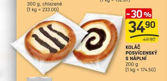 KOLÁČ POSVÍCENSKÝ S NÁPLNÍ 200 g