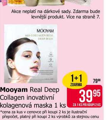 Mooyam Real Deep Collagen inovativní kolagenová maska 1 ks