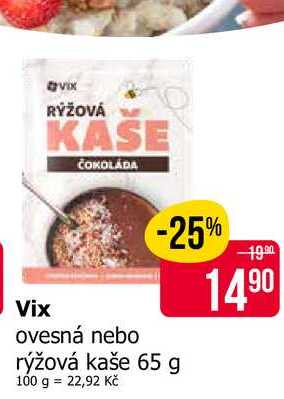 Vix ovesná nebo rýžová kaše 65 g 