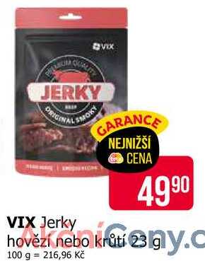 VIX Jerky hovězí nebo krůtí 23 g