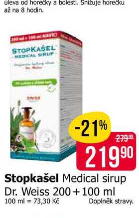 Stopkašel Medical sirup Dr. Weiss 200+ 100 ml