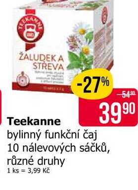 Teekanne bylinný funkční čaj 10 nálevových sáčků