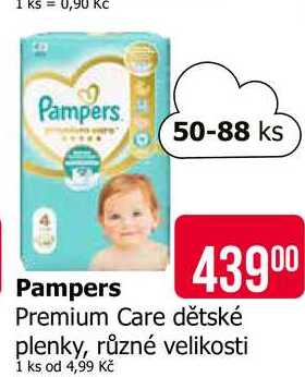 Pampers Premium Care dětské pleny 50-88 ks