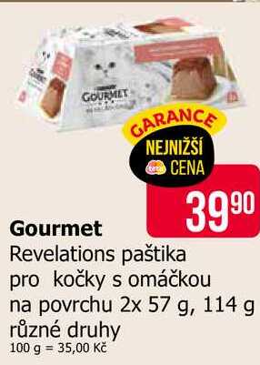 Gourmet Revelations paštika pro kočky s omáčkou na povrchu 2x 57 g, 114 g