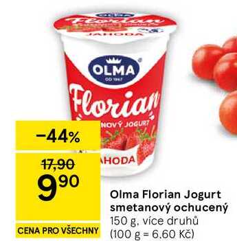 Olma Florian Jogurt smetanový ochucený, 150 g, více druhů
