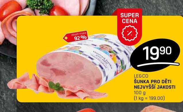 ŠUNKA PRO DĚTI NEJVYŠŠÍ JAKOSTI 100 g