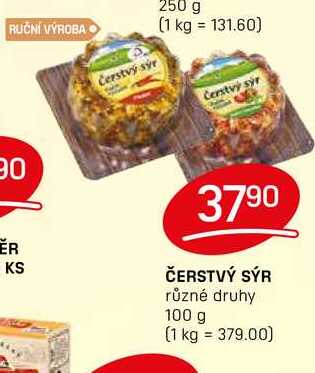 ČERSTVÝ SÝR různé druhy 100 g 